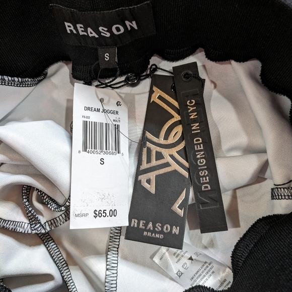 NWT Reason Dream Jogger tiger & koi black pink orange jogger pant S - Picture 12 of 15